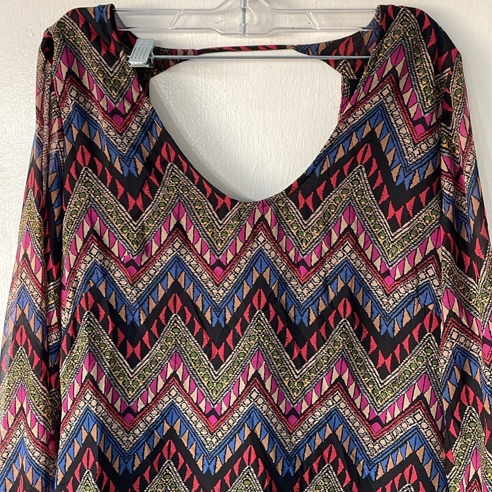 Roper western long sleeve dress, chevron print - Picture 2 of 10